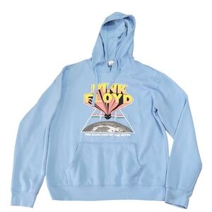 PINK FLOYD “Dark Side of the Moon” Light Blue Hoodie Size XS — AWESOME!!!